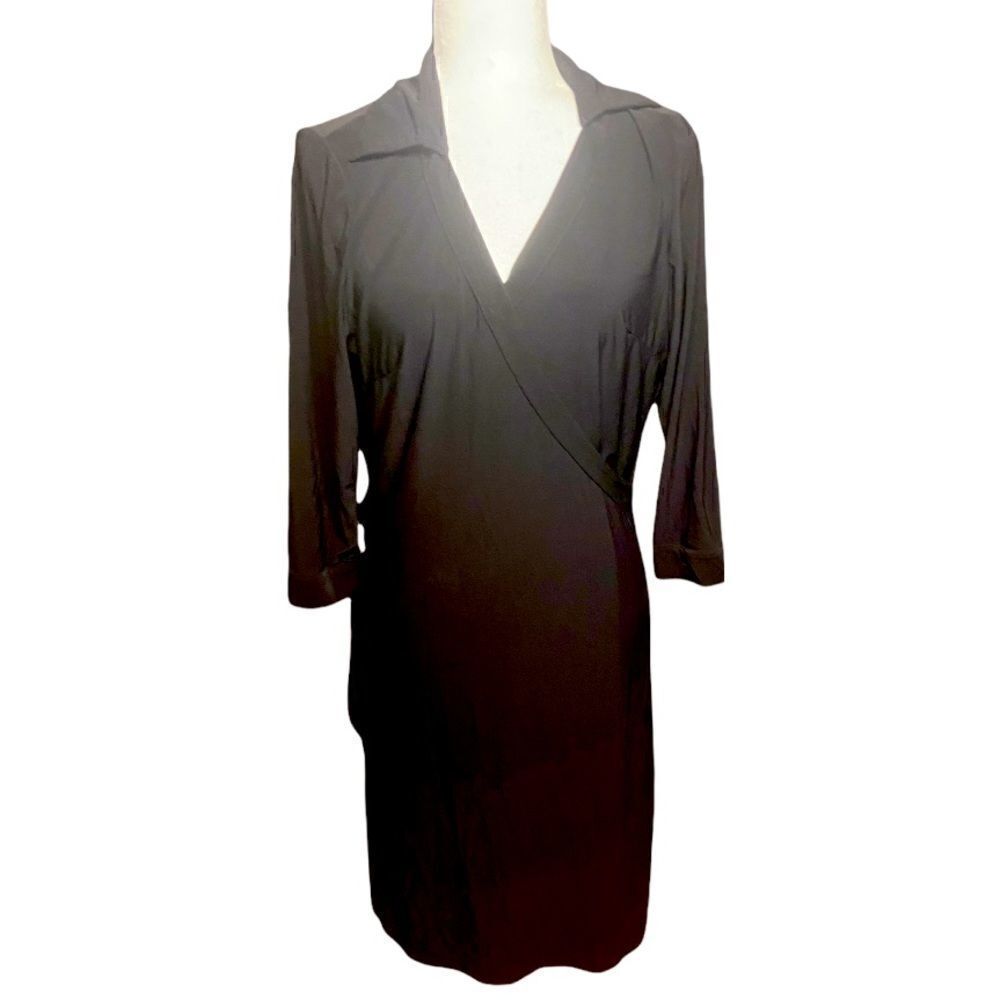 JB by Julie Brown Women’s Black Wrap Dress Size 1X‎